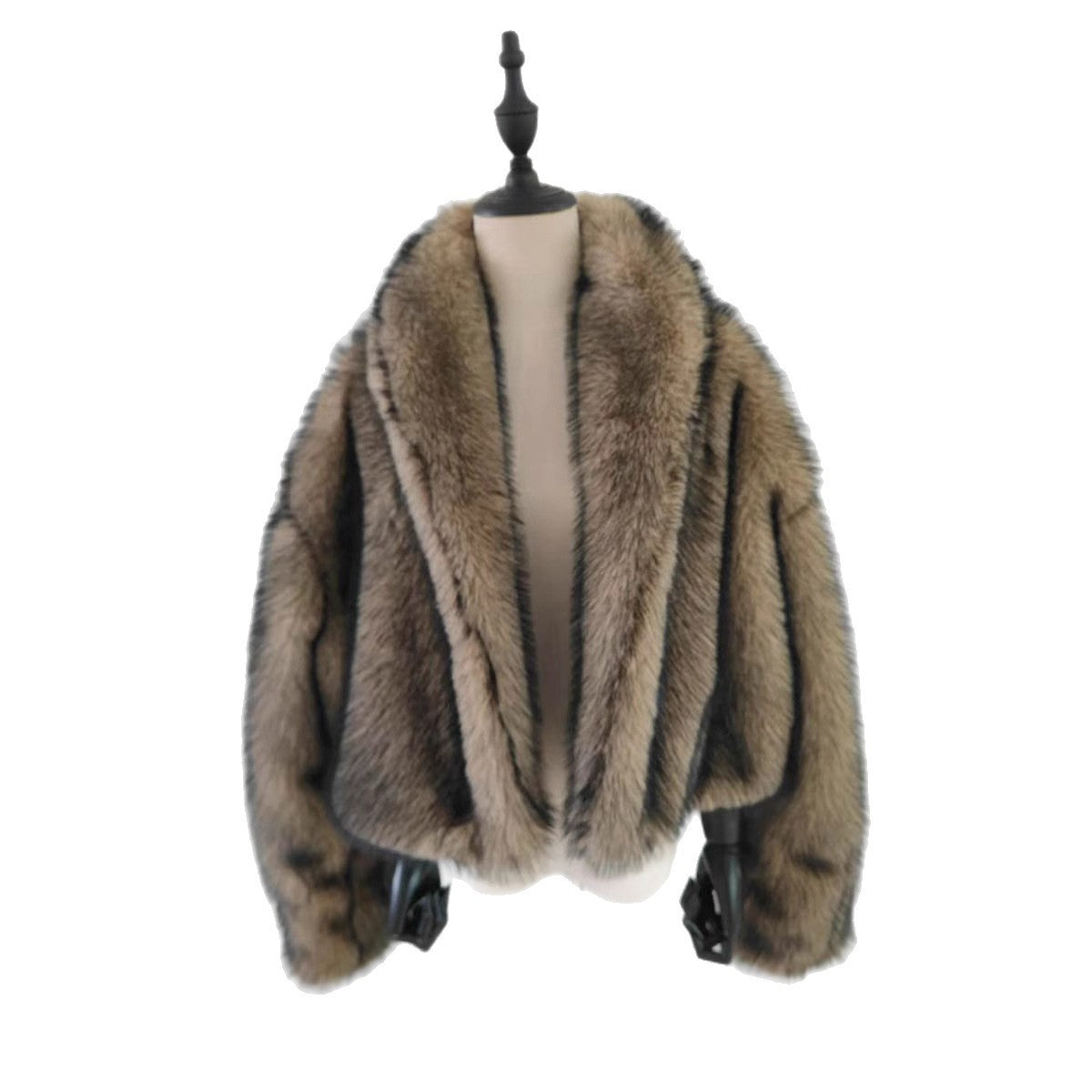 Winter Imitation Fox Fur Short Thickened Furry Women's Top