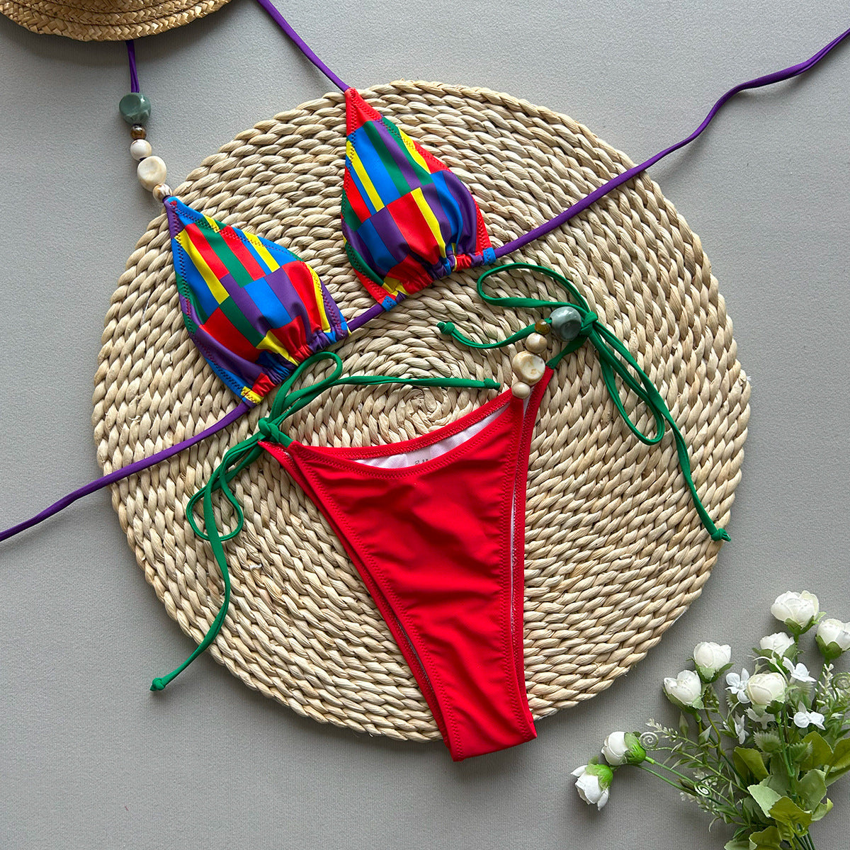 Sexy Bikini Style Spliced Two-Piece Women's Swimsuit
