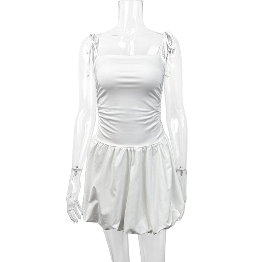 European And American Style Sexy Slim Strap Tube Top Fashion Short Dress