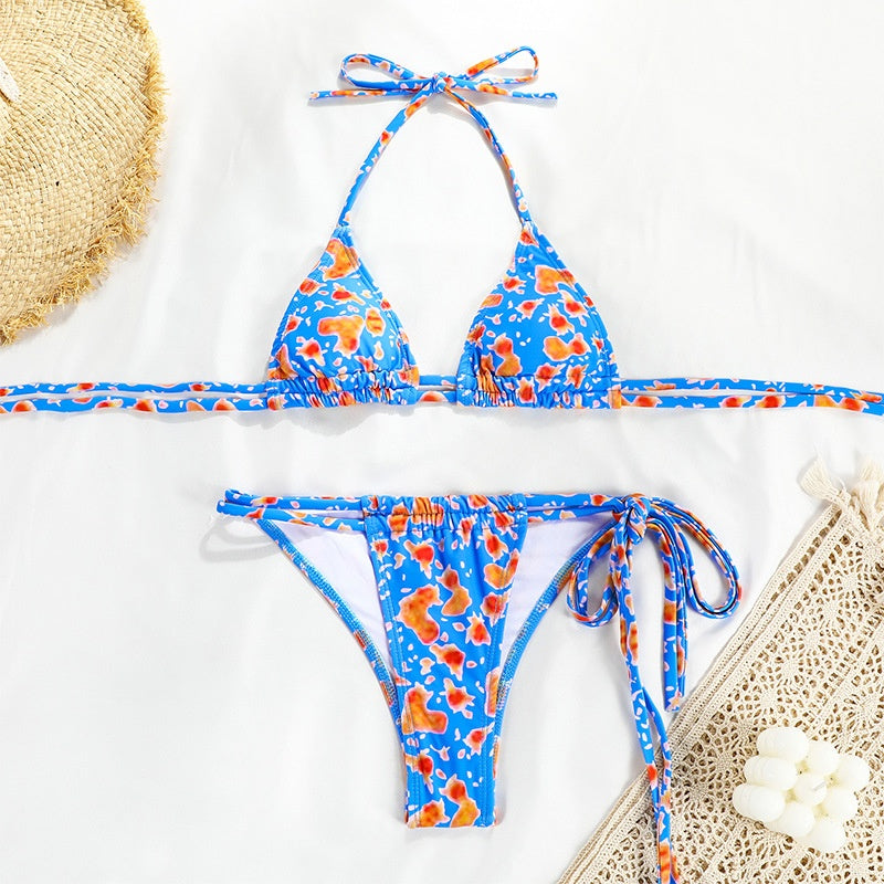 European and American Style Two-Piece Swimsuit for Women Sexy Strap Bikini