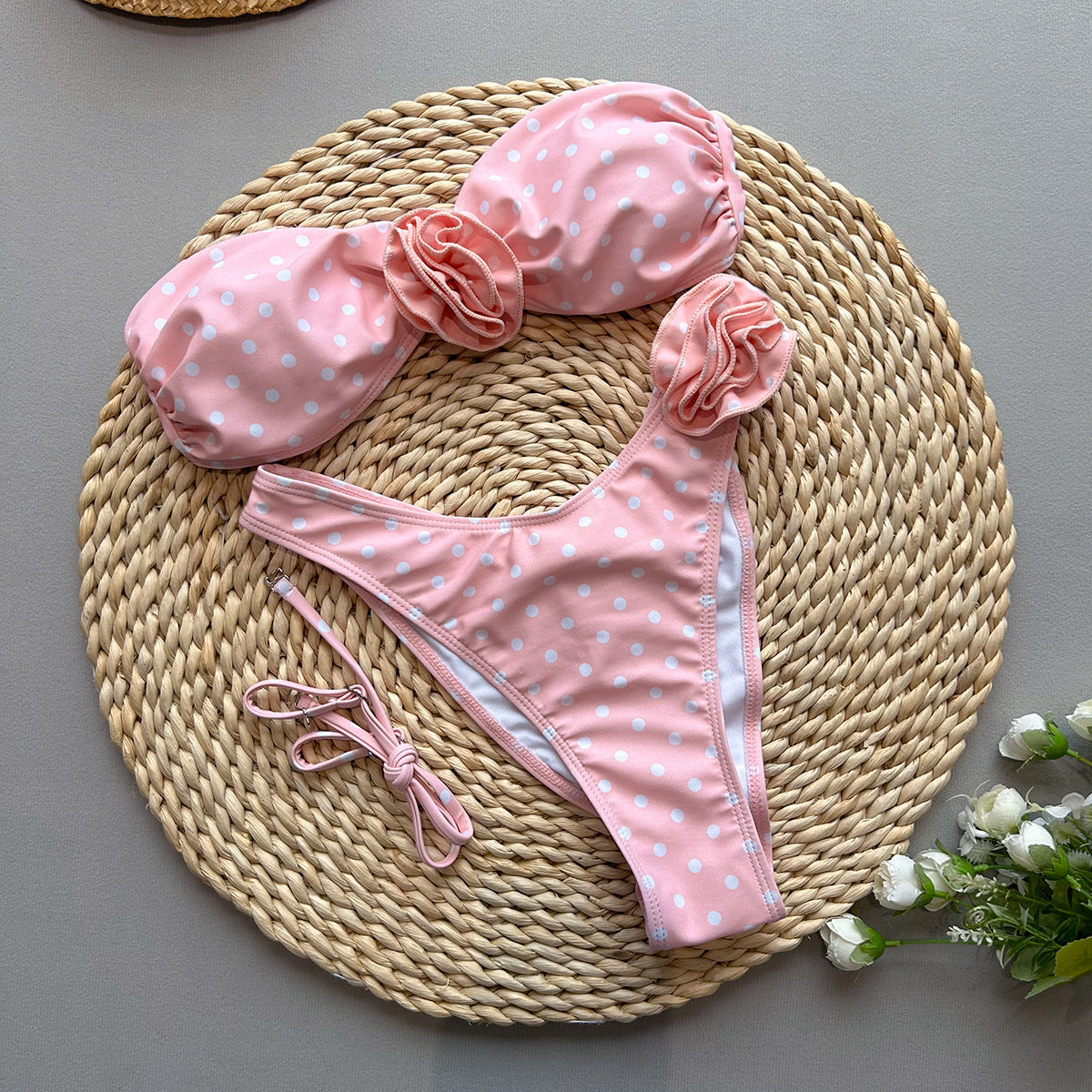 Style Bikini with Floral Print - Two-Piece Women's Swimsuit