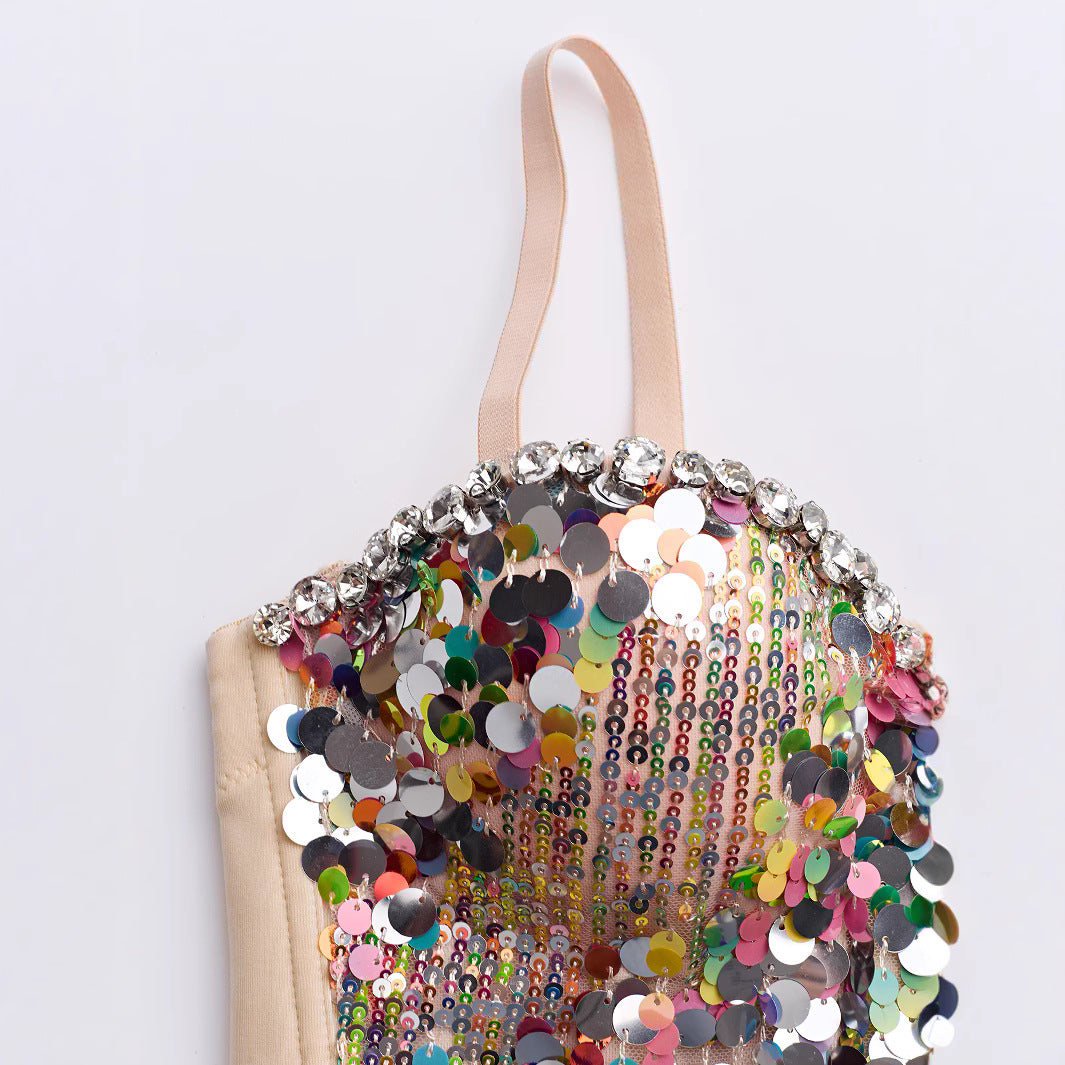 Spaghetti Strap Bralette with Gathered Design
