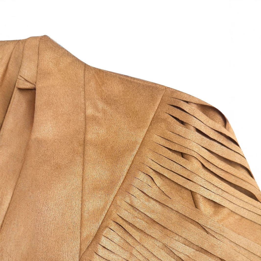 Long Sleeve Printed Fringe Jacket for Women