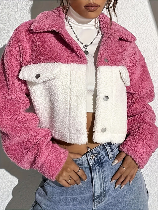 Composite Plush Casual Patchwork
