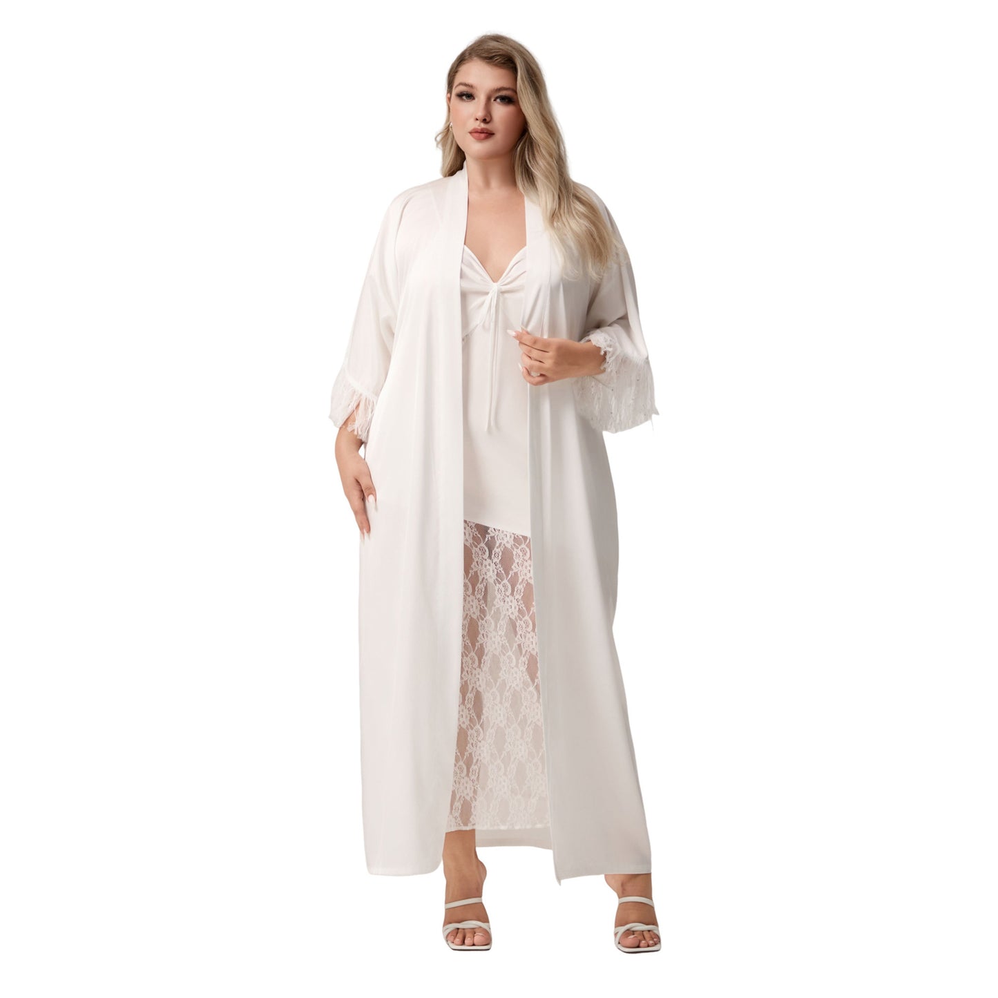 Women's single nightgown loose tassel home uniform