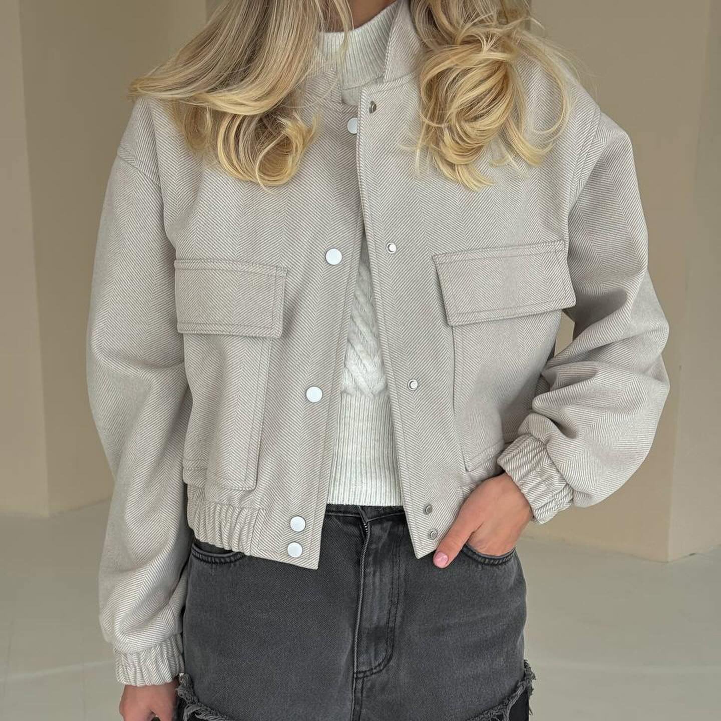Women's Minimalist Solid Color Jacket Casual Leisure