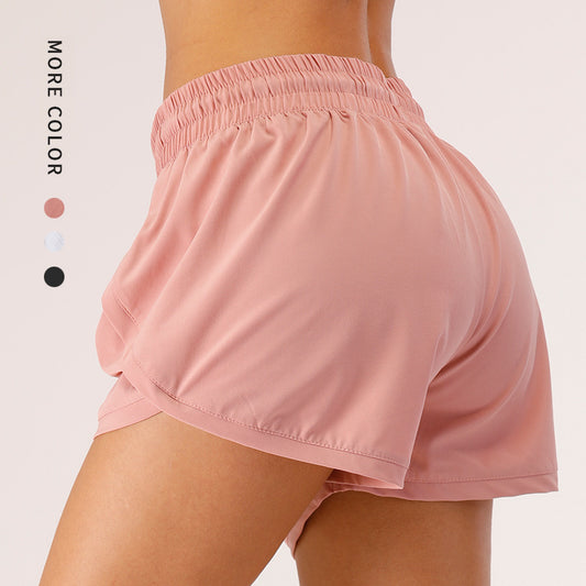alt="Black Anti-Glare Yoga Shorts with smooth finish, tummy control, and sweat-wicking performance fabric"