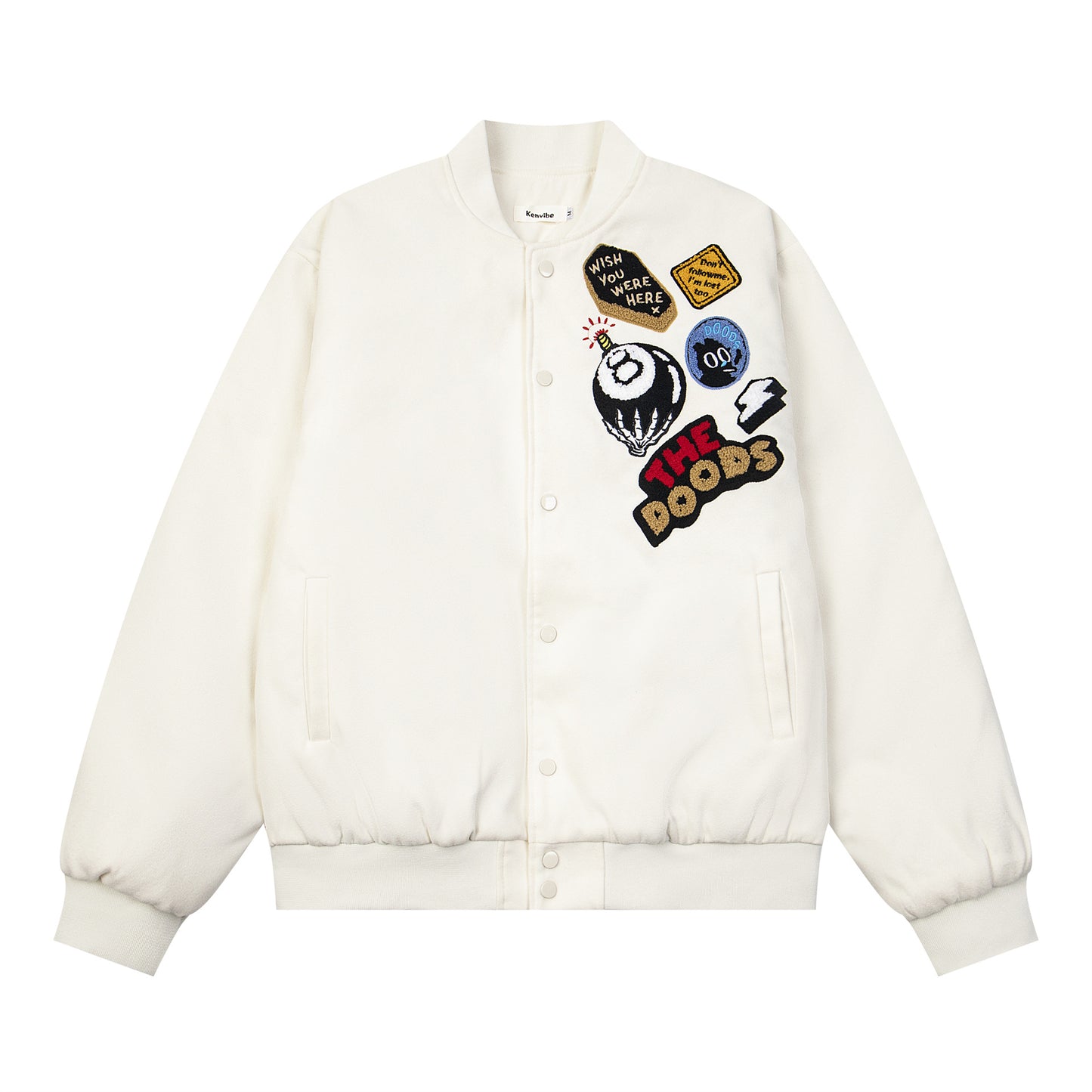Letter embroidery thick jacket jacket