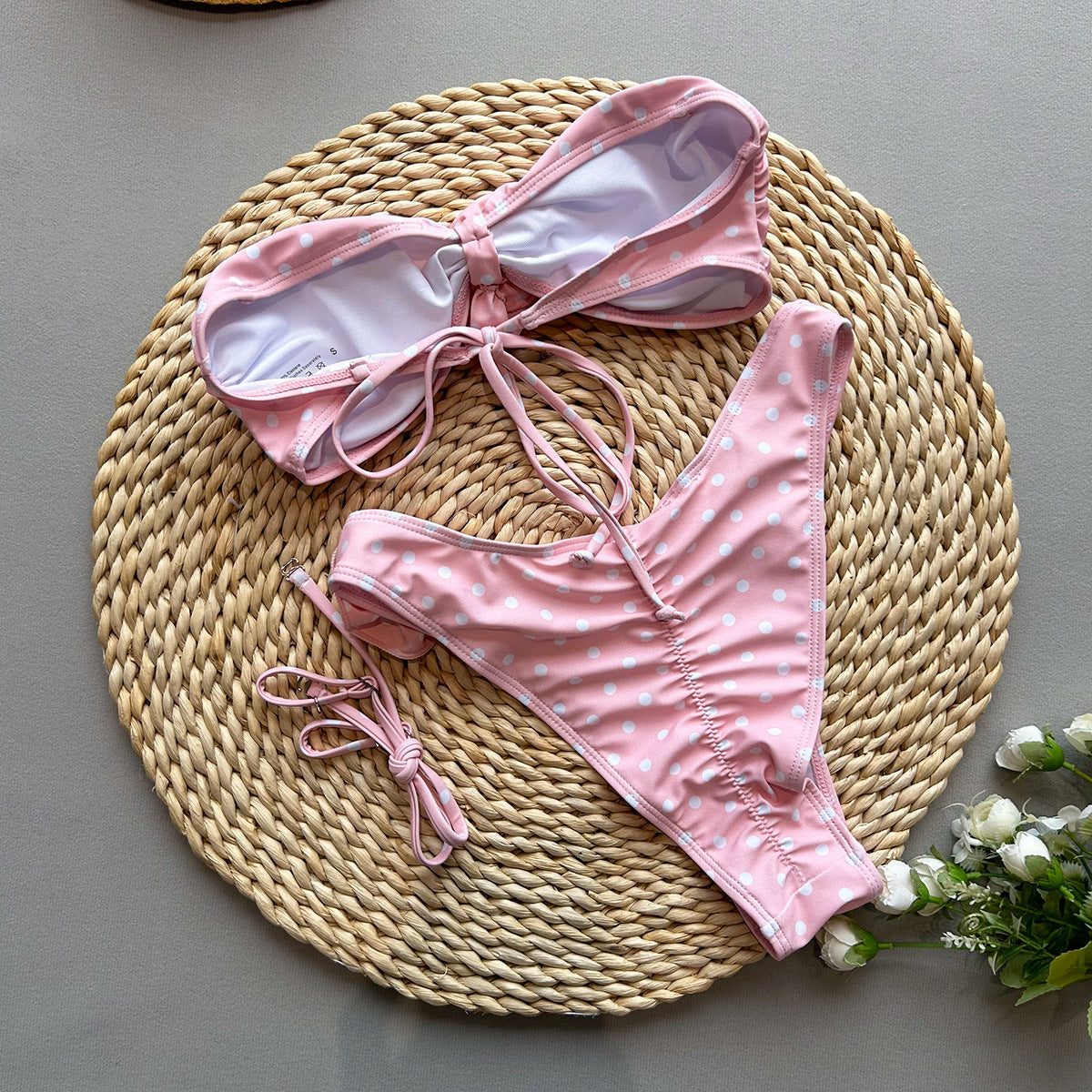 Style Bikini with Floral Print - Two-Piece Women's Swimsuit