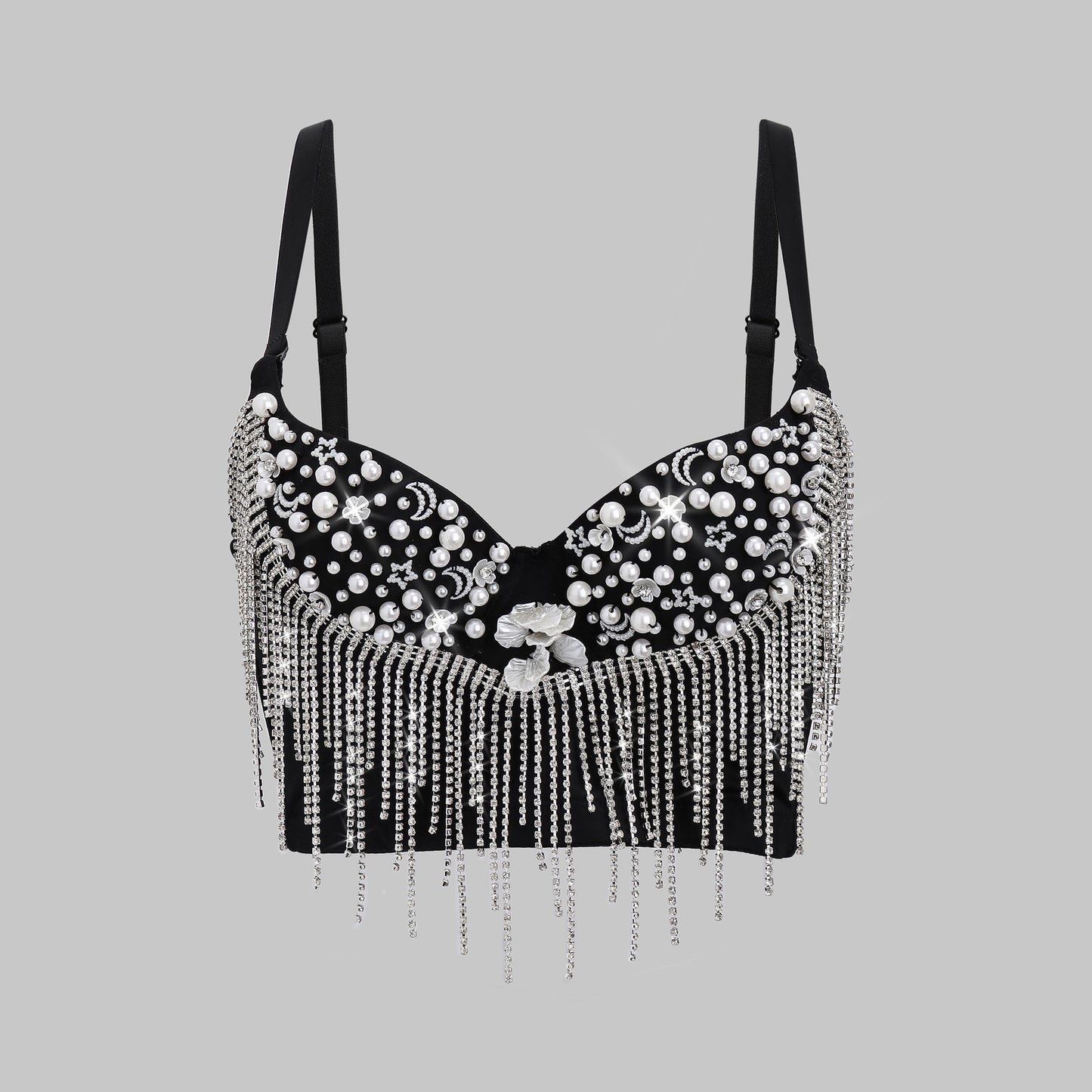 Sexy Shell Pearl Tassel Cartoon Shape Pure Desire Strapless Camisole