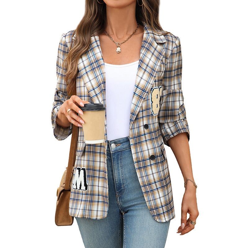 Plaid Blazer Women's Jacket