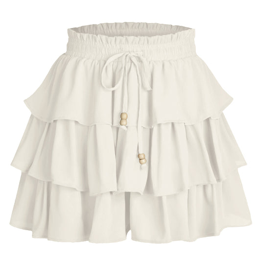 Women's Elastic Waist Strap Short Skirt Pants