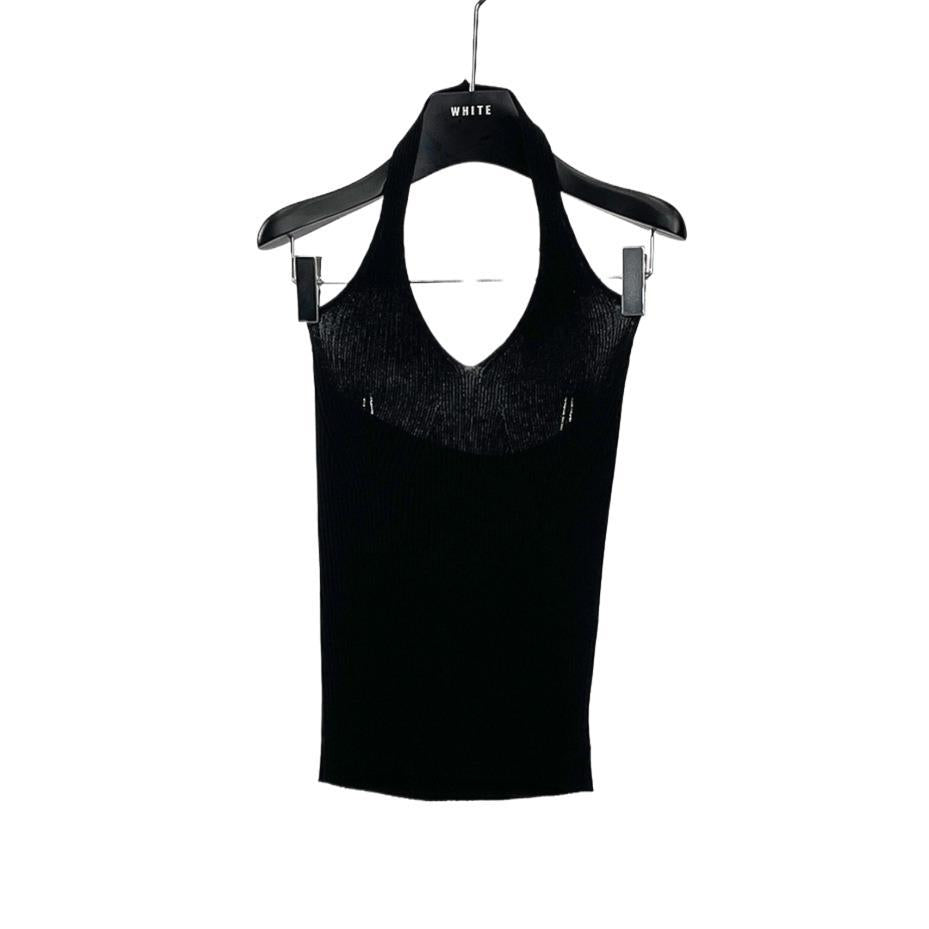 White Knit Strapless Backless Camisole Women's Innerwear