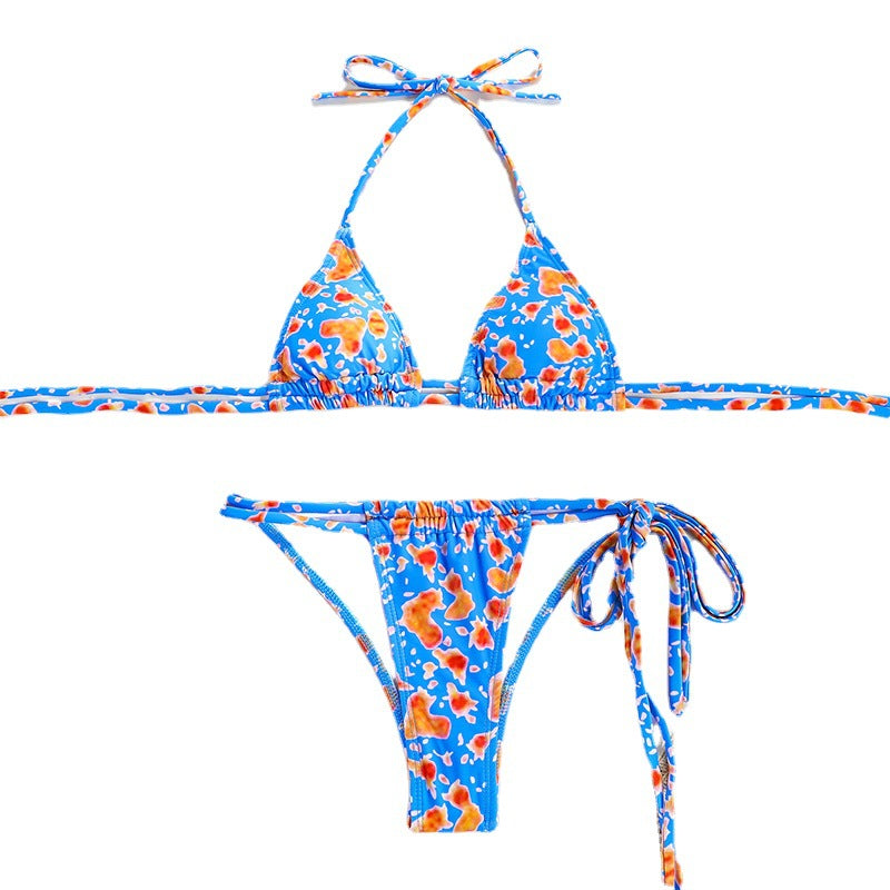 European and American Style Two-Piece Swimsuit for Women Sexy Strap Bikini