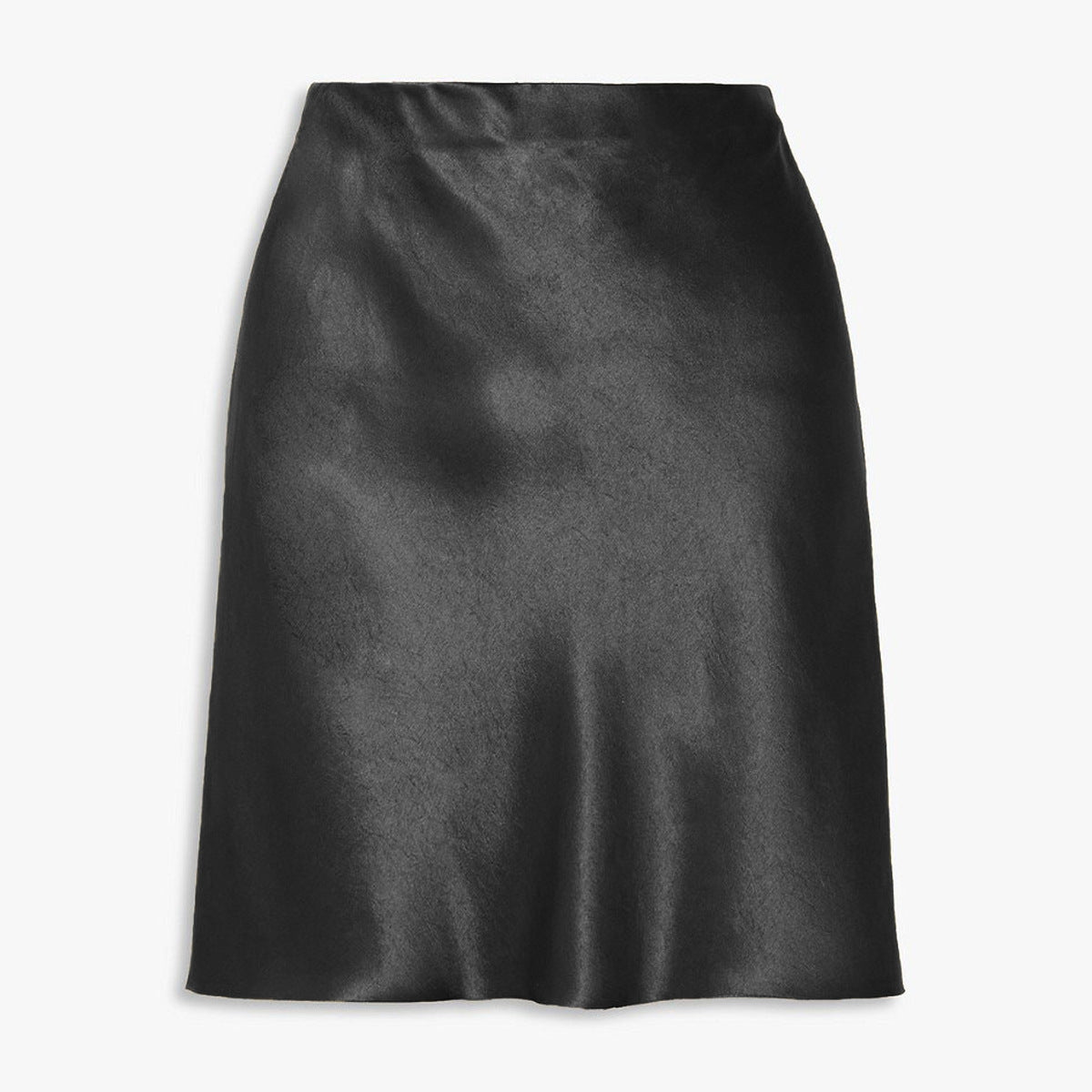 Elastic high waisted solid color short skirt for women