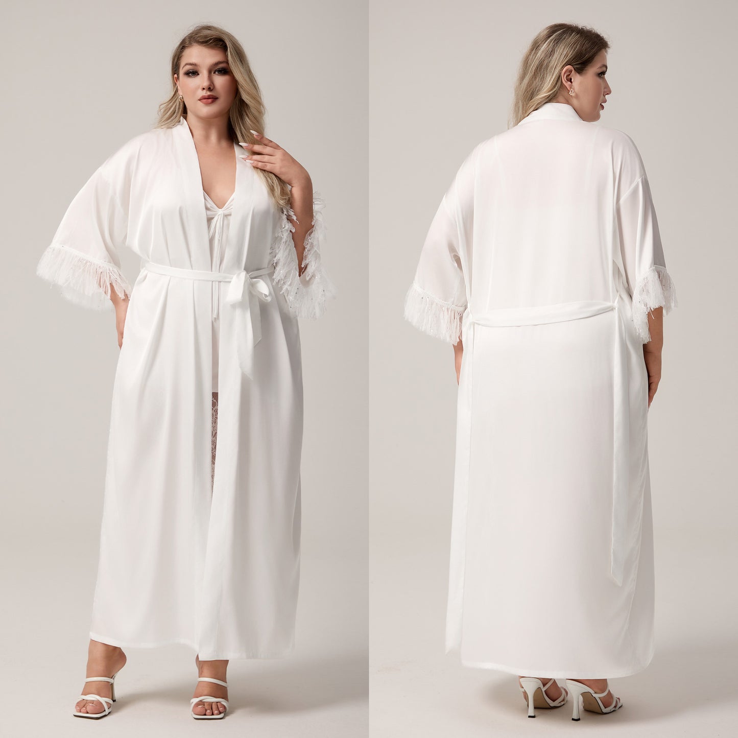 Women's single nightgown loose tassel home uniform