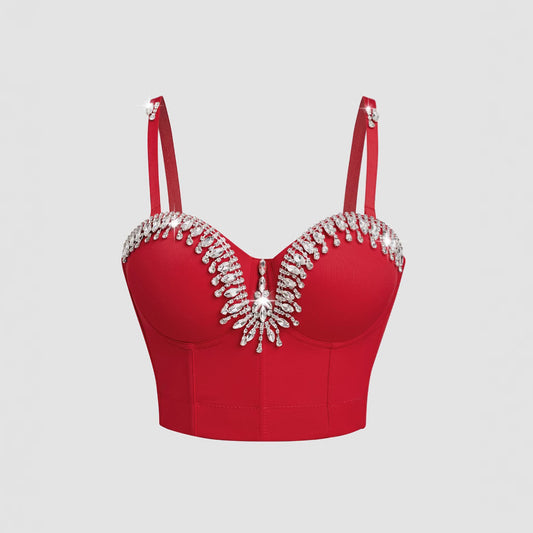 Sexy Strapless Bra with Rhinestone Pure Desire Strapless Women's Summer New Dress Wrap