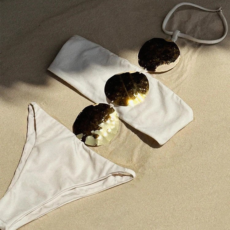 Sexy One-Piece Swimsuit for Beach Summer in Solid Color