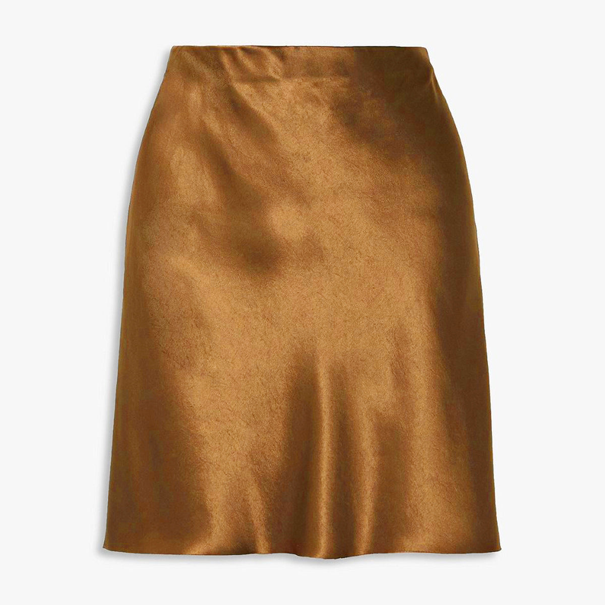 Elastic high waisted solid color short skirt for women