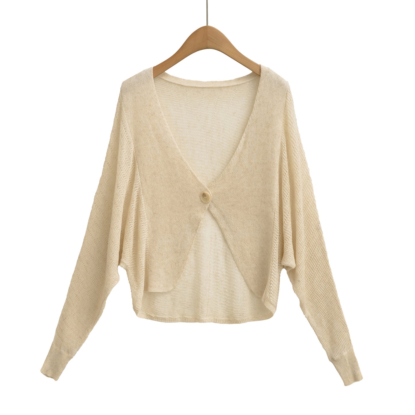 Single button cover sweater knitted sweater