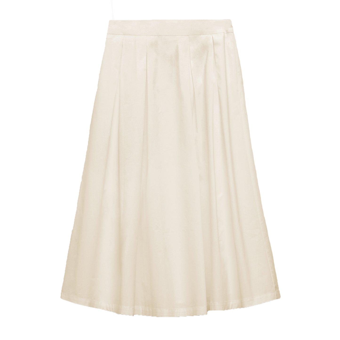 Pleated skirt with high waist and zipper, large swing skirt