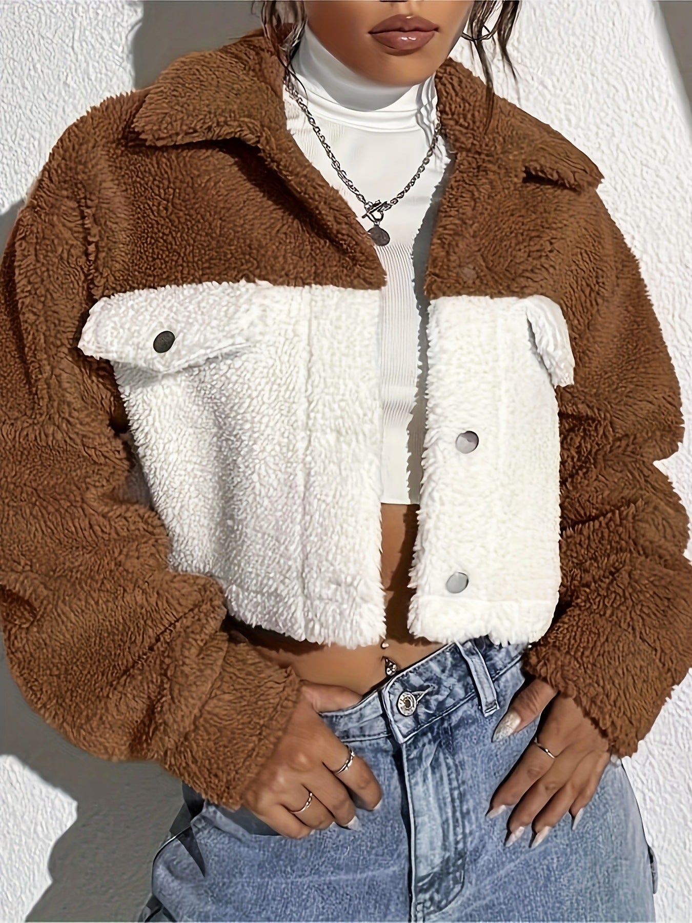 Composite Plush Casual Patchwork