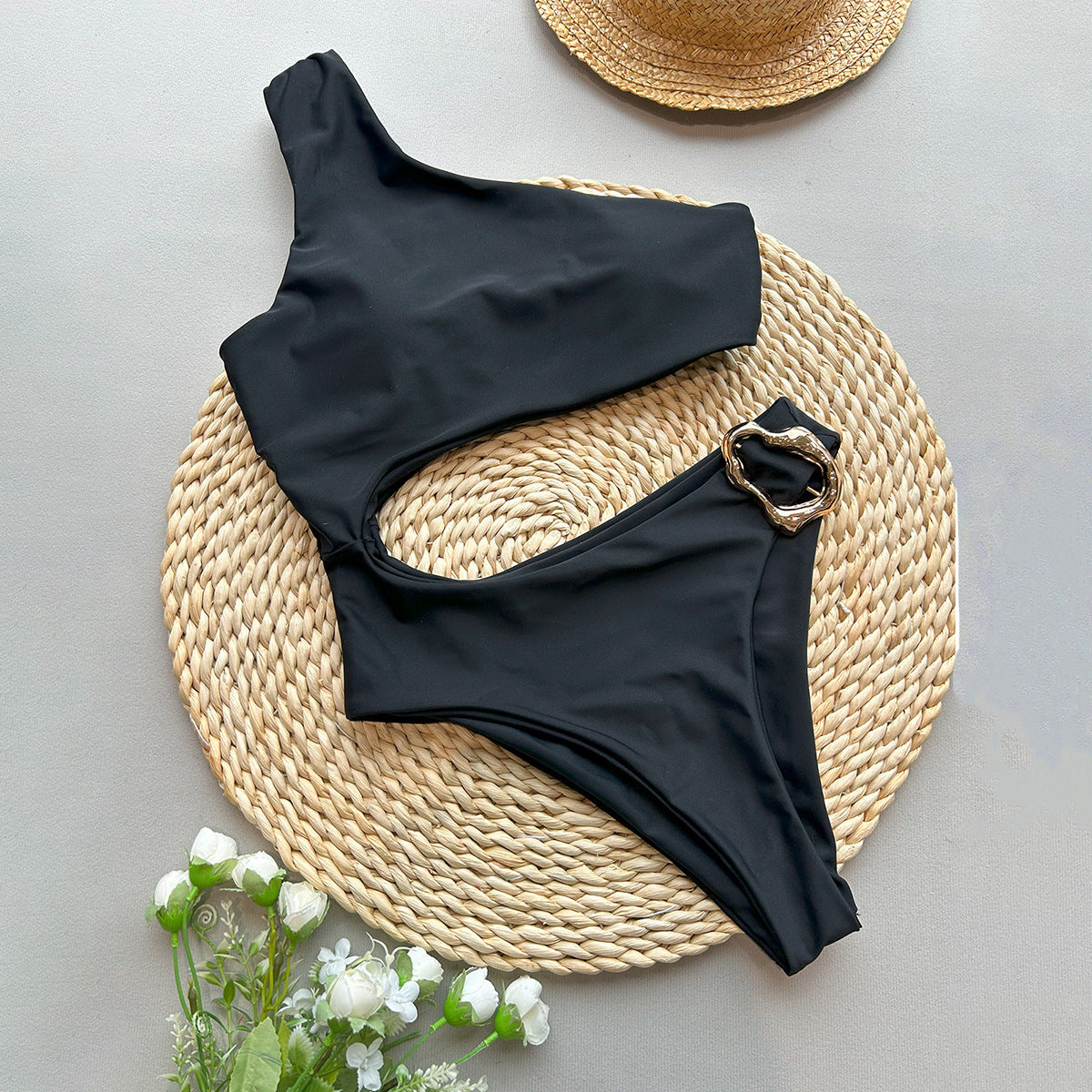 One-Piece Swimsuit Women's Sexy  Bikini Ladies' Single Shoulder Swimwear Wholesale Bikini