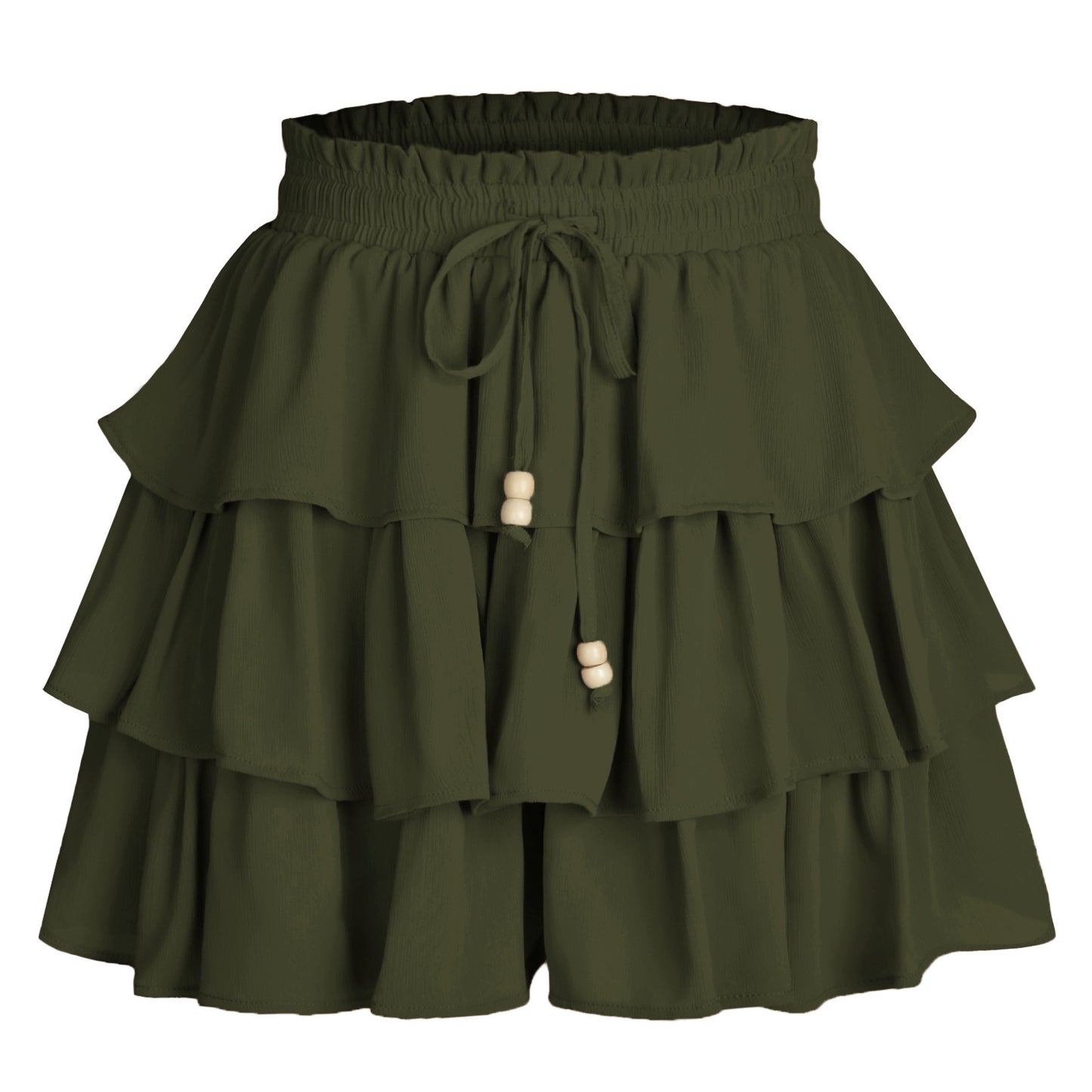 Women's Elastic Waist Strap Short Skirt Pants