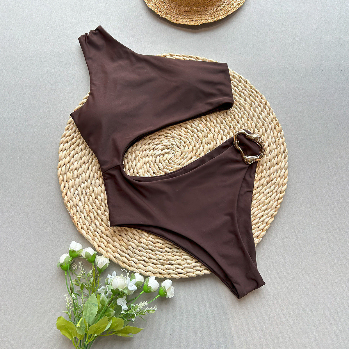 One-Piece Swimsuit Women's Sexy  Bikini Ladies' Single Shoulder Swimwear Wholesale Bikini