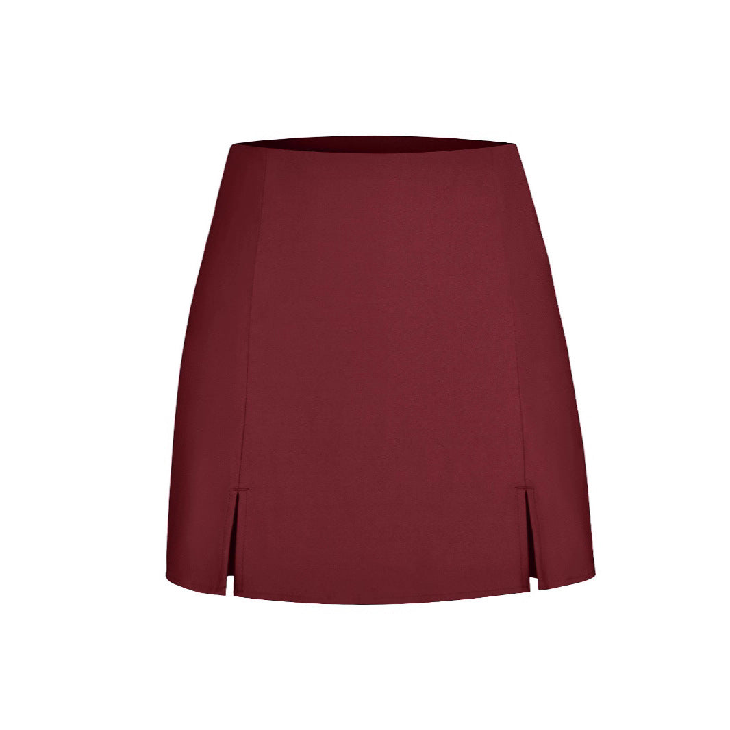 Split casual half skirt pants