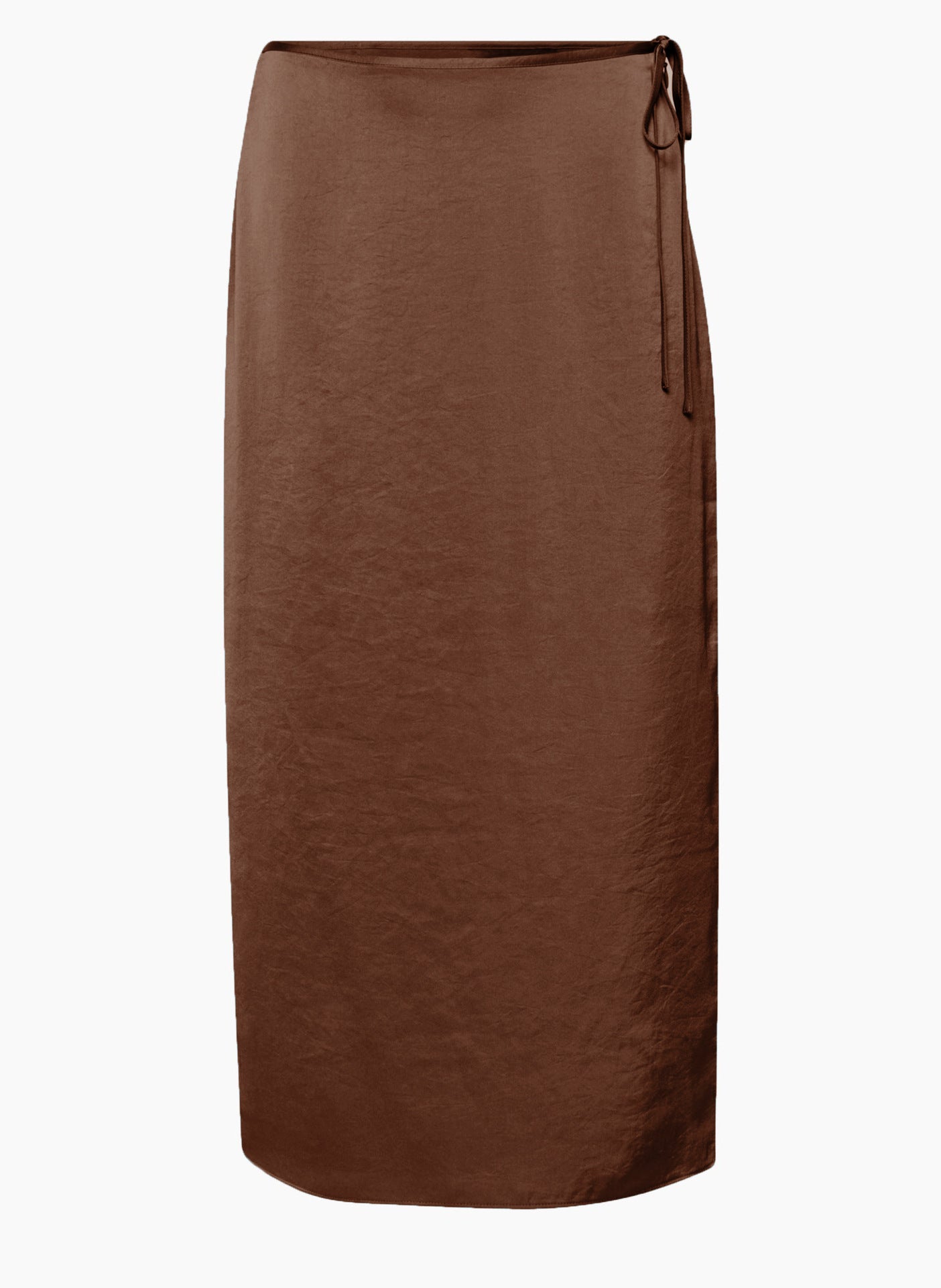 Women's Belted Skirt High Waist Slit Straight Skirt