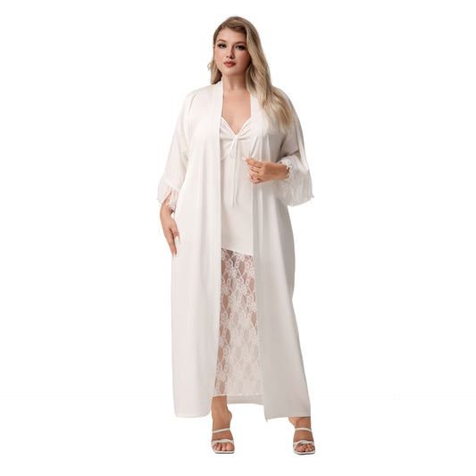 Women's single nightgown loose tassel home uniform