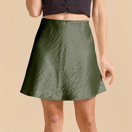 Women's half skirt elastic short skirt