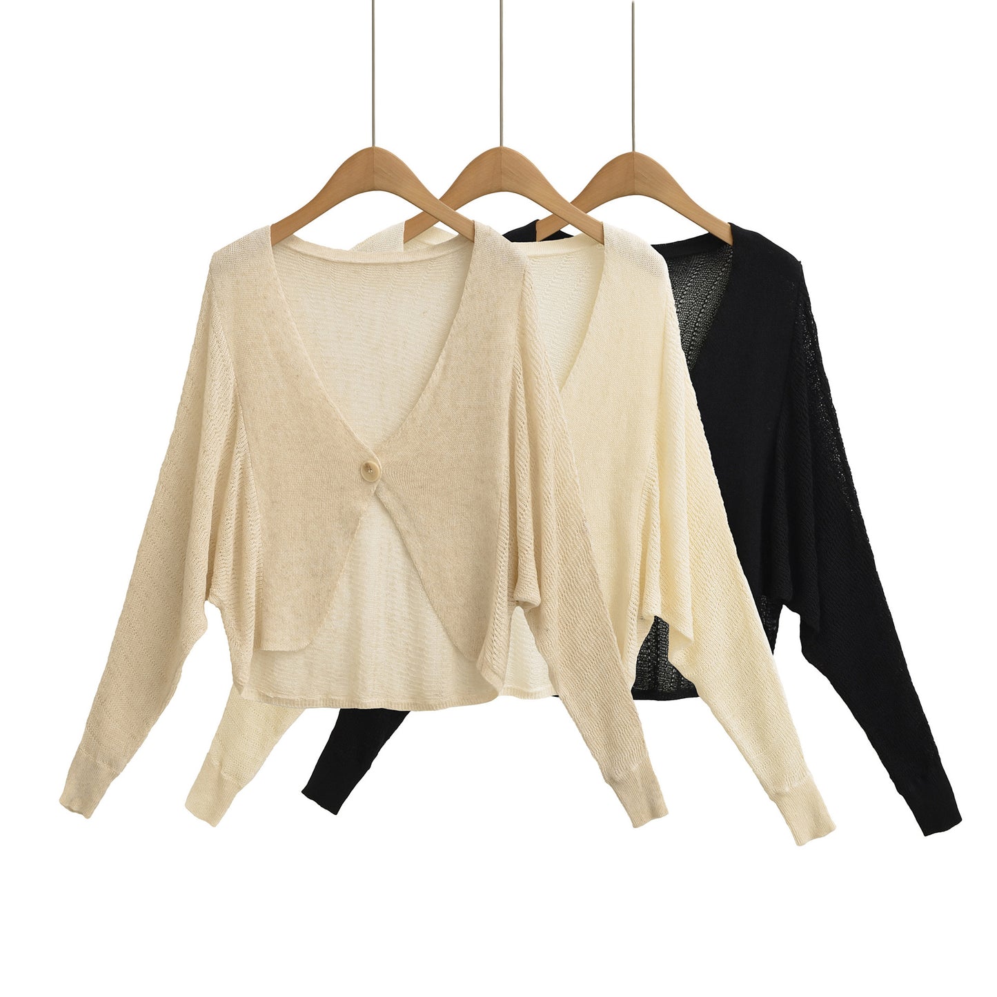 Single button cover sweater knitted sweater