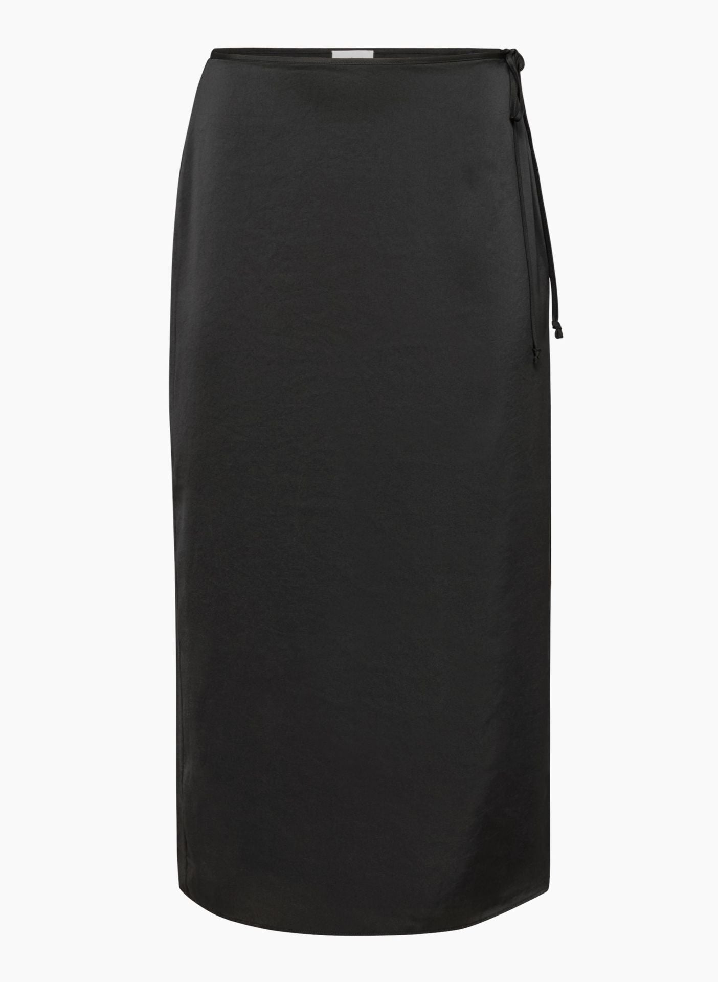 Women's Belted Skirt High Waist Slit Straight Skirt
