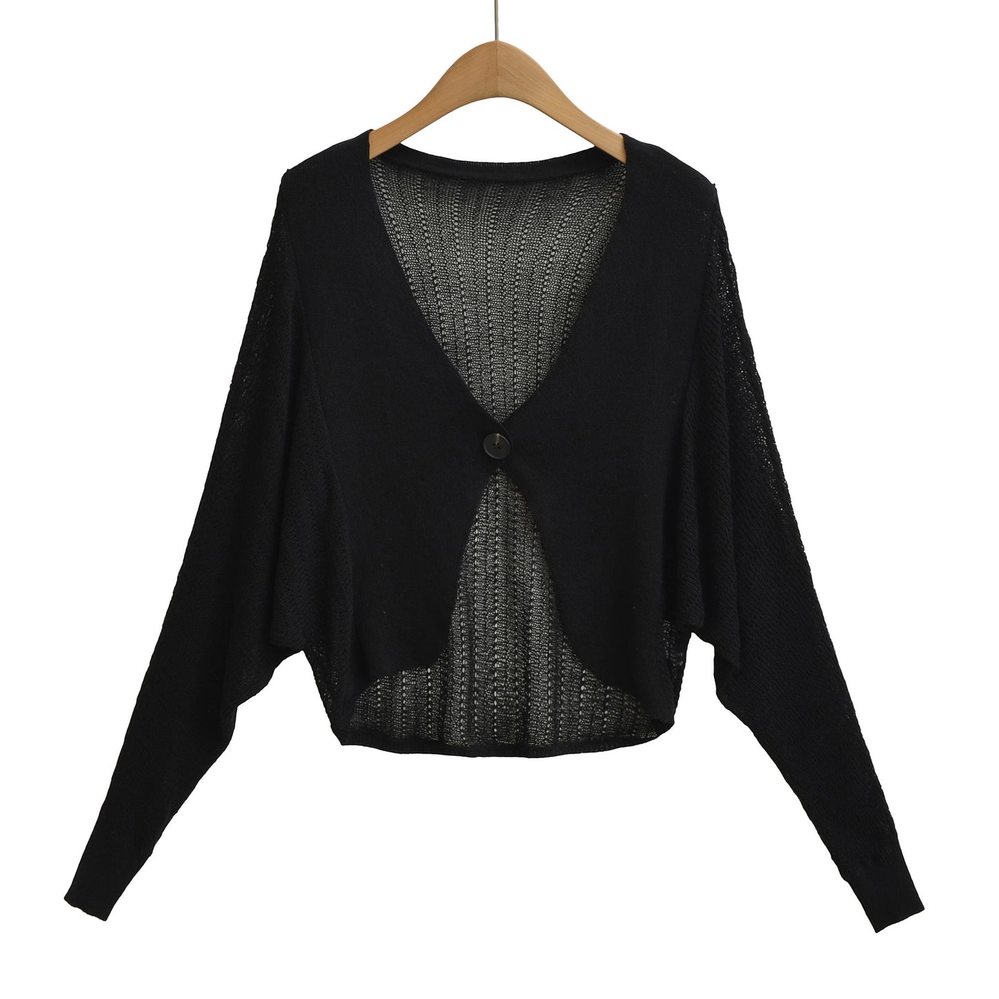 Single button cover sweater knitted sweater