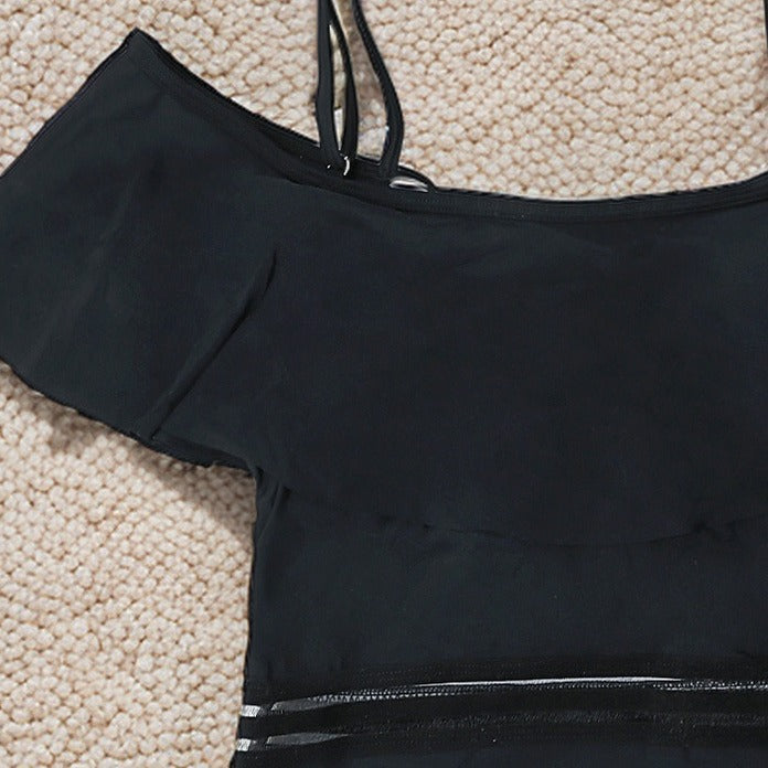One-Piece Swimsuit Women - One-Shoulder Sexy High-Waist Bikini Swimwear