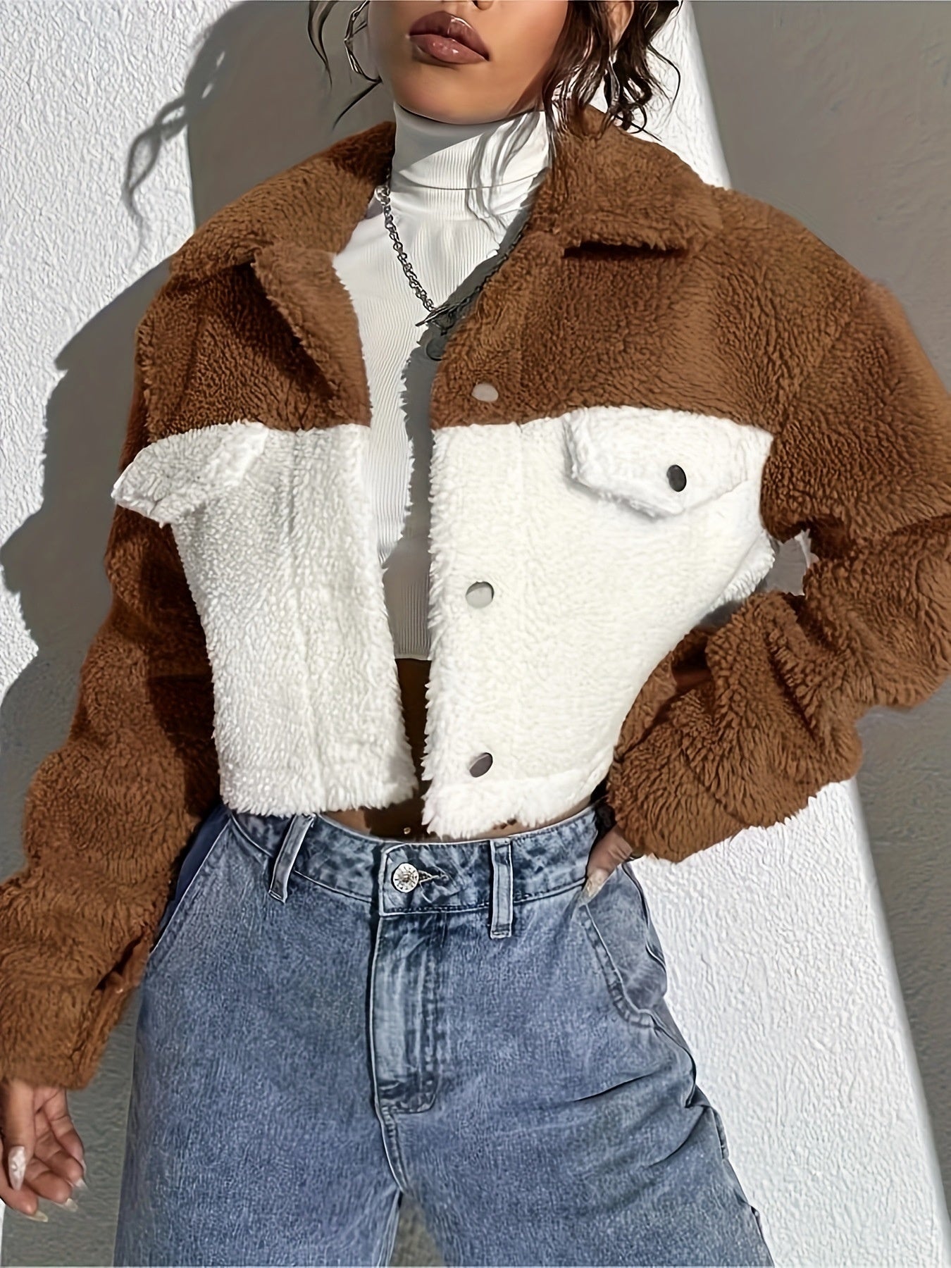 Composite Plush Casual Patchwork
